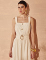 Vestido Viscose Sofia Areia