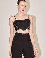 Cropped Coração Laura preto
