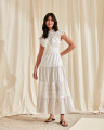 Vestido Listrado Milena Branco